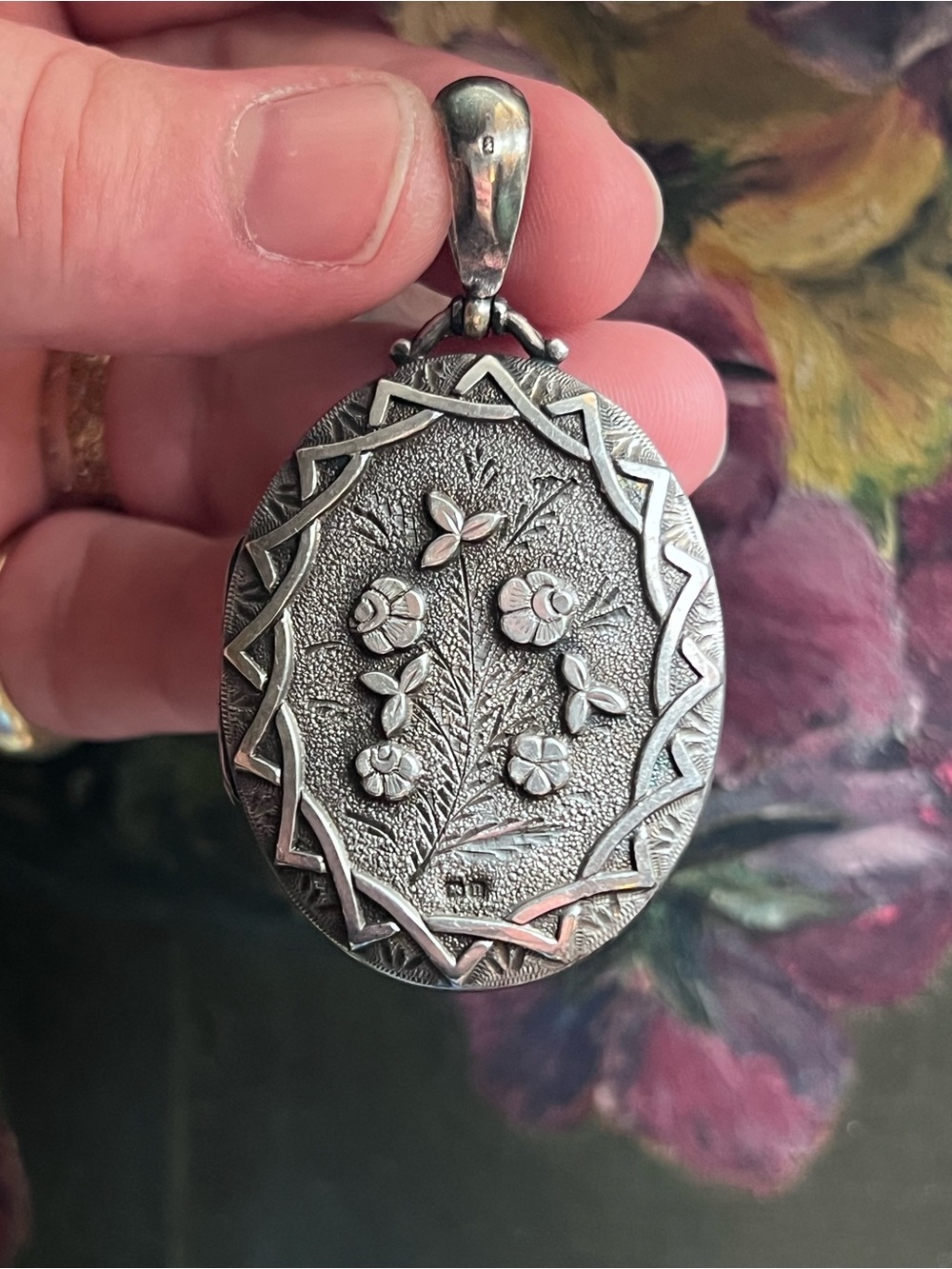 antique edwardian sterling silver locket UK